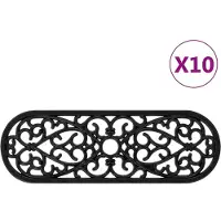 vidaXL Marches d'escalier 10 pcs 25x75 cm caoutchouc