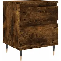 vidaXL Table de chevet chêne fumé 40x35x50 cm bois d’ingénierie