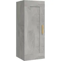 vidaXL Armoire murale Gris béton 35x34x90 cm Bois d'ingénierie