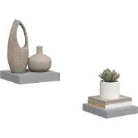vidaXL Étagères murales flottantes 2 pcs gris 23x23,5x3,8 cm MDF