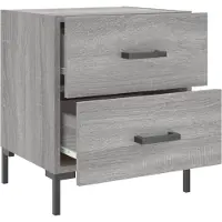 vidaXL Table de chevet sonoma gris 40x35x47,5 cm bois d’ingénierie