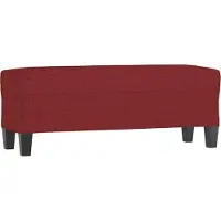 vidaXL Banc Rouge bordeaux 100x35x41 cm Tissu