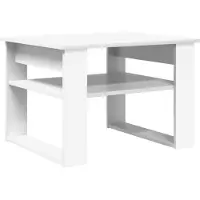vidaXL Table basse avec rangement Blanc 64 x 54 x 44 cm Bois composite