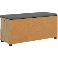 vidaXL Banc d'entrée avec coussin Chêne artisanal 100 x 38 x 46 cm