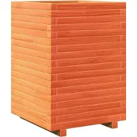 vidaXL Jardinière cire marron 50x50x72 cm bois de pin massif