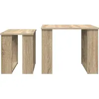 vidaXL : Ensemble de deux tables basses, imitation chêne Sonoma, 50 x 52 x 42 cm