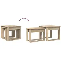 vidaXL Table basse set 2 pcs chêne Sonoma bois composite