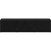 vidaXL Armoire TV noir imitation chêne Matériau dérivé du bois