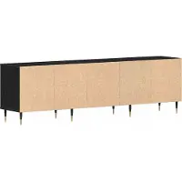 vidaXL Meuble TV noir imitation chêne 150 x 30 x 44,5 cm