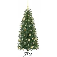 vidaXL Sapin de Noël artificiel avec 150 LED Vert 150 cm PE et PVC