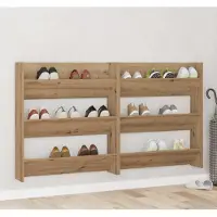 vidaXL Cabinets à chaussures muraux chêne artisanal Bois d'ingénierie