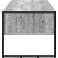 vidaXL Table basse Sonoma gris, 100 x 46 x 40 cm, en panneaux de particules