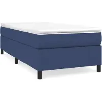 vidaXL Cadre de lit bleu 140x200 cm Tissu
