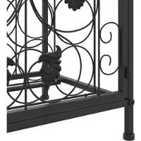 vidaXL Casier à bouteilles 41 bouteilles noir 45x36x120 cm fer forgé