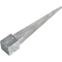 vidaXL gemahlene Stifte 2 PCs 12x12x89 cm galvanisé Stahl Silber gefärbt