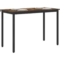 vidaXL Table de salle à manger, 110 x 55 x 75 cm, métal, forme rectangulaire