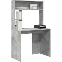 vidaXL Bureau , gris béton, 91 x 50 x 149 cm, fabriqué en panneaux de particules