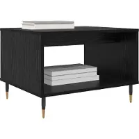 vidaXL Table basse noire imitation chêne 60 x 50 x 40 cm Bois composite