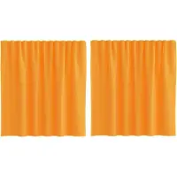 vidaXL Voile Rideaux avec passants 2 pcs. Orange 140x140 cm