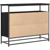 vidaXL Sideboard noir imitation chêne 100 x 35 x 80 cm Bois composite
