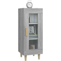 vidaXL Sideboard Gris Sonoma 34,5x34x90 cm Matériau dérivé du bois