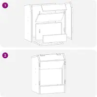 vidaXL Distributeur pour lapins Vert olive 64.5 x 25.5 x 45.5 cm