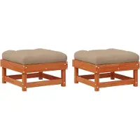 vidaXL Repose-pieds de jardin en pin massif, surface cirée, pin