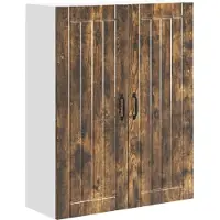 vidaXL Armoire murale LUCCA en chêne fumé 80 x 31 x 100 cm