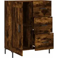 vidaXL Sideboard chêne fumé 69,5x34x90 cm bois composite
