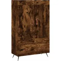 vidaXL Highboard chêne fumé 69,5x31x115 cm Bois composite