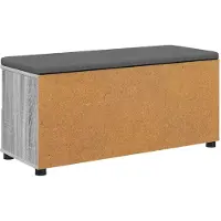 vidaXL Banc d'entrée avec coussin Gris Sonoma 100 x 38 x 46 cm
