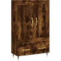 vidaXL Highboard chêne fumé 69,5x31x115 cm Bois composite
