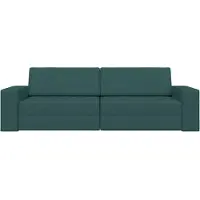 vidaXL Canapé-lit 200 cm Vert foncé Tissu