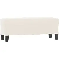 vidaXL Banc Beige 100x35x41 cm Tissu microfibre