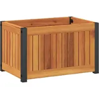 vidaXL Jardinière 45x30x27,5 cm bois massif d'acacia et acier