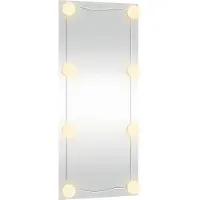 vidaXL Miroir mural avec lampes LED 40x80 cm Verre Rectangulaire