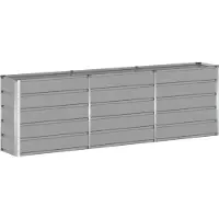 vidaXL Jardinière Gris Clair 160 X 40 X 75 Cm Acier