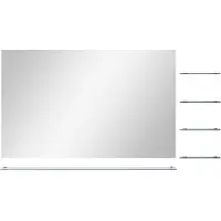 vidaXL Miroir mural avec 5 étagères Argenté 100 x 60 cm
