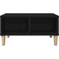 vidaXL Table basse noire imitation chêne 60 x 60 x 30 cm Bois composite