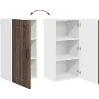 vidaXL Façade de lave-vaisselle Kalmar, aspect chêne brun, 40 x 31 x 80 cm