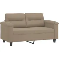 vidaXL Ensemble de canapés 4 pièces avec coussins taupe tissu microfibre
