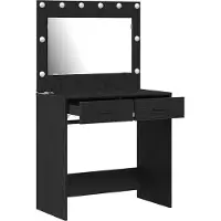 vidaXL Coiffeuse noir imitation chêne 78,5 x 41 x 135 cm