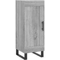vidaXL Sideboard Gris Sonoma 34,5x34x90 cm Matériau dérivé du bois