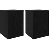 vidaXL Support de Plante 2 pcs Chêne noir 25 x 25 x 35 cm