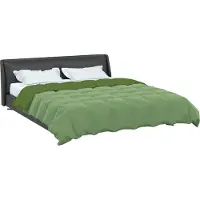 vidaXL Couverture d'été rembourrée verte 220 x 260 cm microfibre