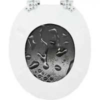 vidaXL Abattant de WC à fermeture douce, gris, 44 x 38 cm, plateau en MDF