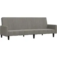 vidaXL Canapé-lit à 2 places gris clair velours