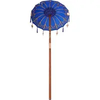 vidaXL Parasol balinais bleu 125 x 125 x 260 cm