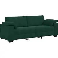 vidaXL Ensemble de canapé 2 pièces avec coussins, velours vert foncé
