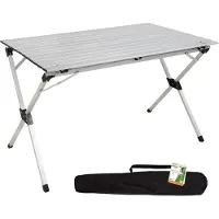 Aktive 110x70x70 Cm Aluminium Folding Table Gris